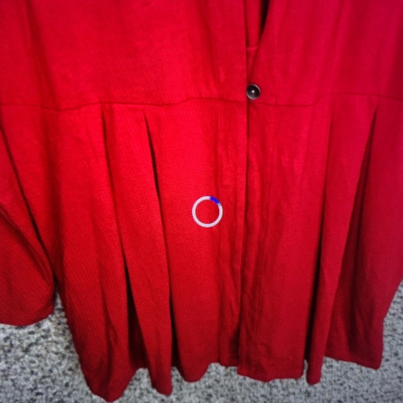 Vibrant Red Long Sleeve Cardigan - Picture 5 of 7